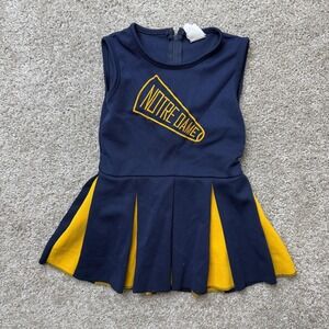 Notre Dame Fighting Irish Cheerleader Dress Girls 4T Blue Gold NCAA Little King
